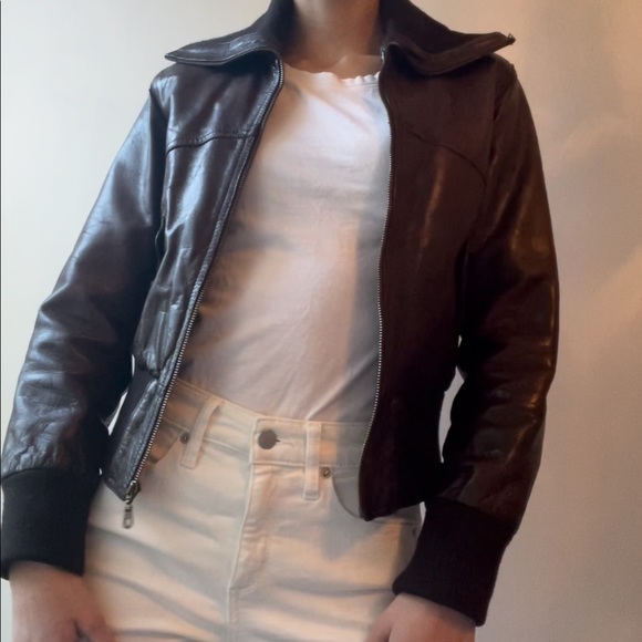 Vintage Authentic Leather Bomber Jacket - Picture 3 of 8